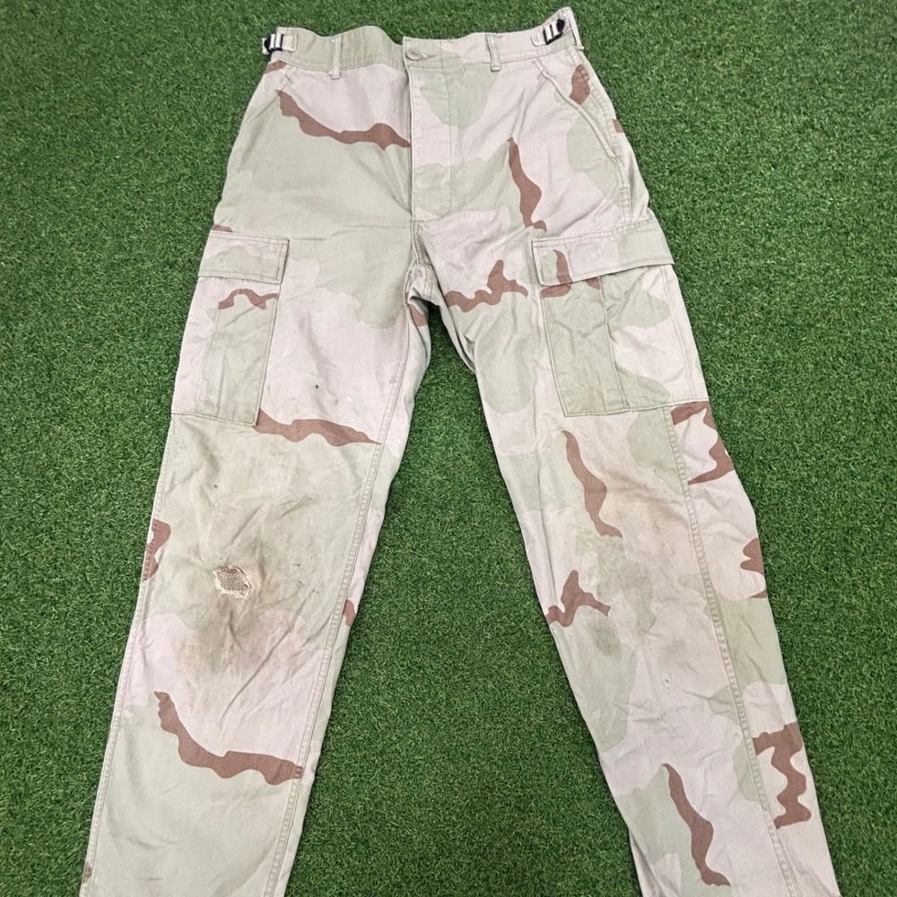 US Military Desert Camo Cargo Pant Small Long 3 Color DCU Trouser 30x31 Distress